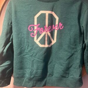 Cat & Jack Green Crew Neck Sweatshirt